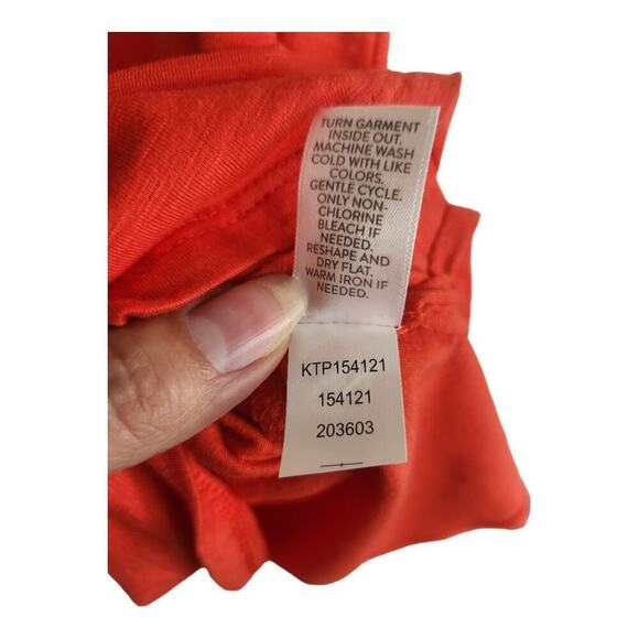 J Jill sz xs boho cotton blend sleeveless crochet top orangish red tank top - Picture 8 of 10